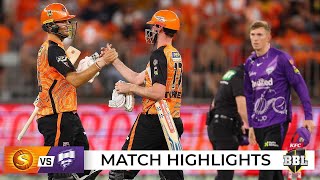 Perth scorch Hurricanes in dominant sevenwicket win  BBL12 [upl. by Moshell]