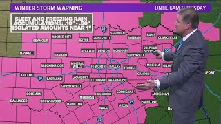 DFW winter weather Sleet and ice hit North Texas Tuesday [upl. by Gustie]