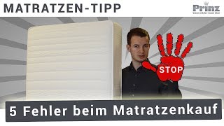 Matratze kaufen  5 Fehler die Sie NICHT machen dürfen⛔ [upl. by Weir]