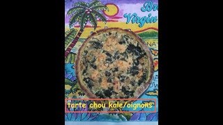 TARTE au CHOU KALE et OIGNONS recette recipe [upl. by Eynobe441]