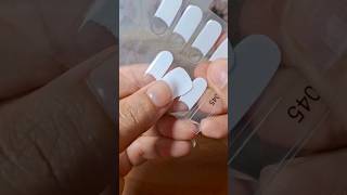 White French Gel Nail Diy uvnailz nailart nailstickers nailsathome asmrnailartvideos [upl. by Theis]