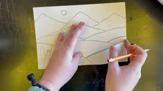 Hokusai Landscape  Tracing onto Foam [upl. by Nidraj]