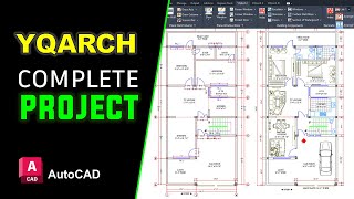 Complete Project Using YQARCH COMMANDS in AutoCAD [upl. by Anisirhc595]