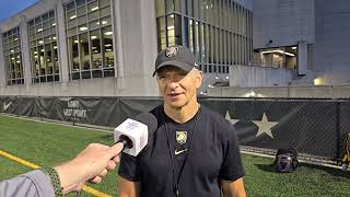 quotWe are still Improvingquot Army Football Coach Jeff Monken Post 819 Practice 1st Day Classes at USMA [upl. by Fleda]