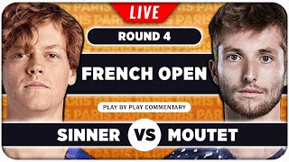 SINNER vs MOUTET • French Open 2024 • LIVE Tennis PlaybyPlay Stream [upl. by Pytlik71]