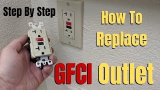 How To Replace A GFCI Outlet  Step By Step [upl. by Mackler]