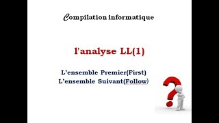 Analyse LL1First et Fellow [upl. by Aihsetel222]