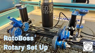 RotoBoss Set Up  Thunder Laser Rotary Set Up  CO2 Laser Rotary Install [upl. by Nwotna772]