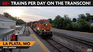 La Plata Missouri USA  Virtual Railfan LIVE [upl. by Slin158]