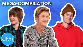 Every Time Justin Bieber Appeared on The Ellen Show In Order MEGACOMPILATION [upl. by Garlanda]