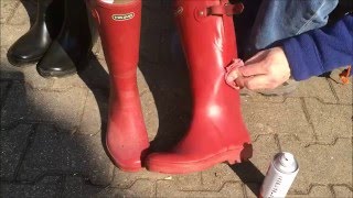 Gummistiefel aus Naturkautschuk pflegen [upl. by Namrehs]