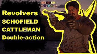 REVOLVERS in red dead online Cattleman Schofield and doubleaction [upl. by Iddo60]