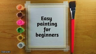 Easy Watercolor Sunset Drawing beginners easy ideas for beginners [upl. by Ninazan]