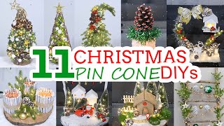 11 Diy Christmas Decoration Ideas 2024  Pin Cones Christmas Crafts [upl. by Grefer]