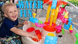 Little Tikes Fountain Factory Water Table Playtime [upl. by Haugen]