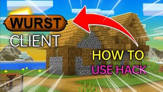 How to use Wurst Client in pojav  189 to 1204  minecrafthacks [upl. by Solrac94]