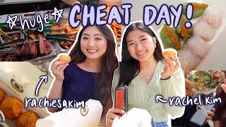 HUGE CHEAT DAY ft RACHIESAKIM QampA intuitive eating dream job fav kdrama starting a yt channel [upl. by Nylaret]