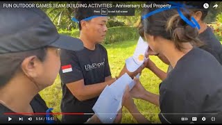 FUN OUTDOOR IDEAS GAMES TEAM BUILDING ACTIVITIES  Anniversary Ubud Property [upl. by Ecitnerp]