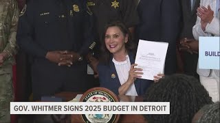 Gov Whitmer signs 2025 state budget [upl. by Oalsecnew]