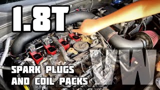 HOW TO change SPARK PLUGS and coil packs PassatJettaGolfGTIGLI Volkswagen 18t gen 3 e8aaa [upl. by Ramyaj]