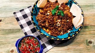 Receta Huevos con machaca  Cocineros Mexicanos [upl. by Becki511]