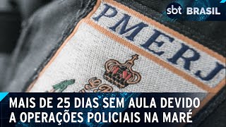 Operações policiais impactam funcionamento de escolas na Maré  SBT Brasil 270824 [upl. by Romelle]