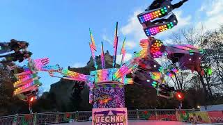 VID techno power Taylors of Edinburgh funfair Christmas HD 2024 [upl. by Zackariah]