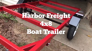 Harbor Freight 4 x 8 Trailer  Boat Trailer [upl. by Yren362]