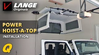 How to Install and Operate a Lange Originals Power HoistATop for Jeep Wrangler [upl. by Aissak586]