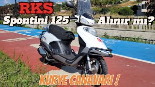 RKS SPONTİNİ 125  ÇANTA DEMİRİ RUHSATA İŞLİ GELEN KURYE MOTORU ALINIR MI kurye scooter [upl. by Anivek]