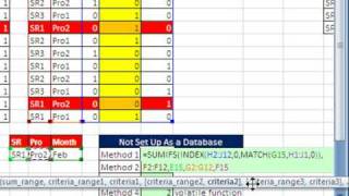 Excel Magic Trick 2975 Conditional Sum for Varying Columns [upl. by Yllus]