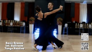 Basic Bronze International Ballroom Tango Routine by Ilya Golovanov amp Anastasiia Kovalenko [upl. by Yelsiap545]