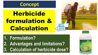 Herbicide Formulation and Calculation  Weed management [upl. by Alios]