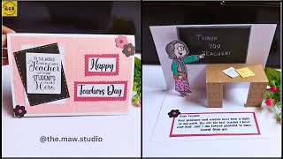 Make This Adorable Teachers Day Card  Teachers Day Special Card Idea [upl. by Attwood]