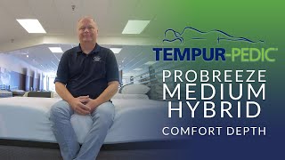 Tempurpedic Tempur Pro Breeze Medium Hybrid Mattress Comfort Depth 3 [upl. by Aihsenod861]