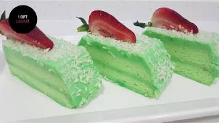 SOFT amp DELICIOUS PANDAN LAYER CAKE BEST CAKE RECIPE [upl. by Florentia]