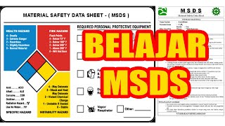 Belajar MSDS material safety data sheet [upl. by Ching]