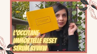 L’Occitane Immortelle Reset Serum Review  How I feel about the whole L’Occitane experience [upl. by Noynek251]