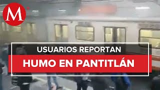 Reportan humo en estación Pantitlán de Línea A del Metro retiran tren afectado [upl. by Edylc831]