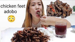 CHICKEN FEET ADOBO MUKBANG  BEST FILIPINO FOOD  MUKBANG PHILIPPINES [upl. by Oirasor885]