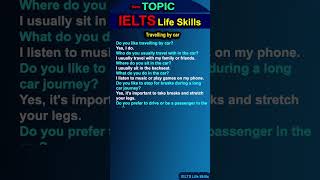 Travelling By car  IELTS Life Skills A1 2024 [upl. by Wisnicki237]