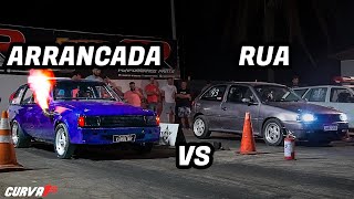 Carros de arrancada VS carros de rua INACREDITÁVEL [upl. by Ailecnarf]