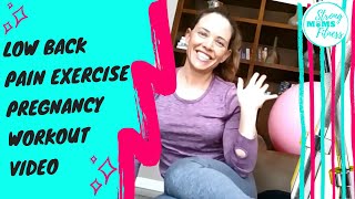 Low Back Pain Exercise Pregnancy Workout Video [upl. by Airotal]