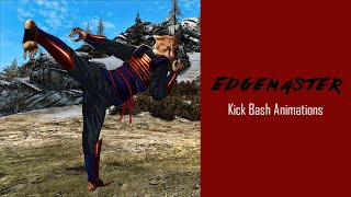 Skyrim Animations Replacer Edgemaster Kick Bash [upl. by Boland]