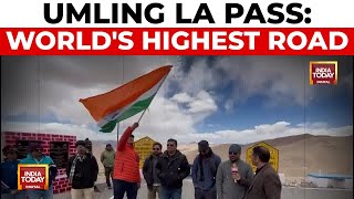 Worlds Highest Motorable Road Umling La Pass Attracts Tourists  India Today [upl. by Beatrice]