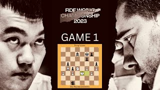 Game 1  Ian Nepomniachtchi vs Ding Liren  World Championship Match 2023 chess chess2023 [upl. by Casilda599]