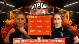 Nikoleta Ricci vs Benedetta Manca  BJJ Female Fight  Lutador de Elite XI [upl. by Karlise]