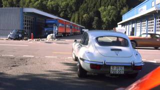 Jaguar Etype coupe V12 exhaust sound [upl. by Llerad136]