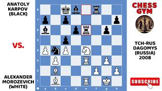 Alexander Morozevich vs Anatoly Karpov TChRus Dagomys Russia 2008 [upl. by Oirretna]