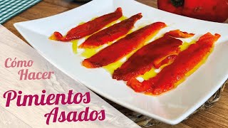 PIMIENTOS ASADOS AL HORNO  Receta fácil para asar pimiento rojo [upl. by Nerraw830]